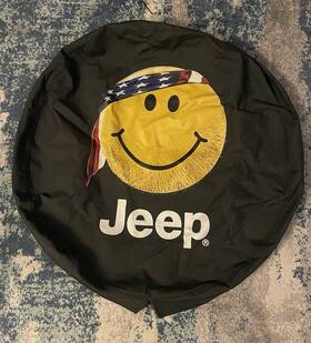 82212306 Mopar 1997-2016 Jeep Wrangler Liberty Spare Tire Cover Smiley Face Oem