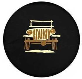 82213864 Mopar 2007-2018 Jeep Wrangler 255/70r18 Cartooned Black Spare Tire Cover Oem