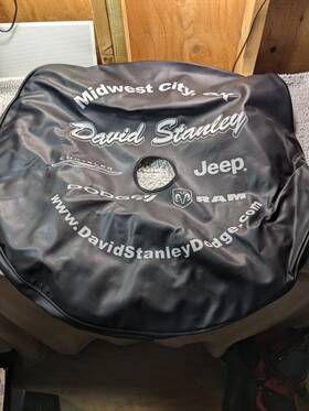 82215434 Mopar 18-21 Jeep Wrangler Jl Spare Tire Cover With Backup Camera Bezel And Logo Oem