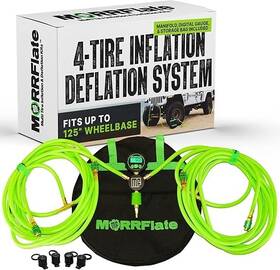 4-tire Morrflate 850056502016 155 Inch Quad Inflation Air Hose Kit Green Mfq G