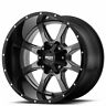 Metalmt008-4 Moto Metal Wheels Gray With Black Lip Off Road Rims