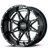 Metalmt097-1 Moto Metal Wheels Gloss Black Milled Off Road Rims Nib