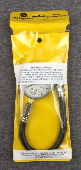 90-391 Napa Dial Master Tire Gauge Calibrated To 160 Amflo Usa Original Package 90-391 Napa Dial Master Tire Gauge Calibrated To 160 Amflo Usa Original Package