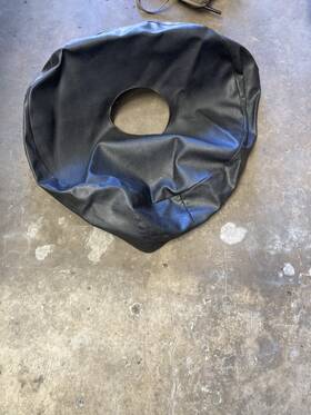 566.ja1u85 Oem 1984-88 Jaguar Xjs Xj Xj6 Black Vinyl Leather Spare Tire Cover Trunk Used