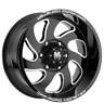 Monstermsr003-2 Off Road Monster Wheels Matte Black Milled Ca