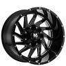 Monstermsr025-1 Off Road Monster Wheels Gloss Black Milled Ca