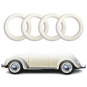 96tw016ww Omac White Wall Tire Insert 16 Inch Band Portawall Rims Sidewall Rubber Ring Set 4 Pcs