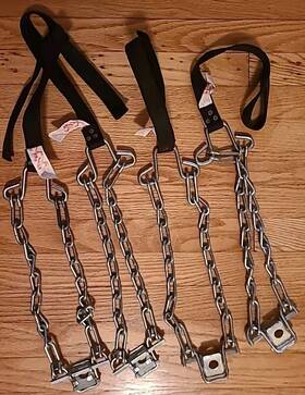 1220020 Peerless Tire Chains Emergency Strap On Set Snow Ice Mud Car Truck Wheel Winter Lot Of 4