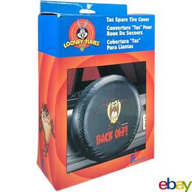Plasticolor 081134107971 Taz Tazmanian Devil Back Off Spare Tire Cover For Diameter 26 3/4 Inch -29 Read