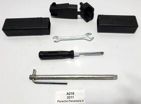 970.721.115 Porsche 10-16 Oem Panamera 4 970 Rear Spare Wheel Tool Kit Screw Driver Wrench