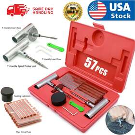 50002 R Vect Stk Aj Hand Flat Tire Patch Plugger Repair Plugging Bonus 4pc Valves Kit