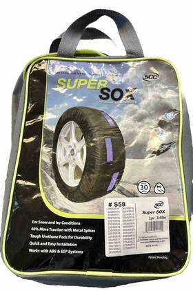 Scc 044182016237 Super Sox S58 Tire Traction With Reinforced Studded Urethane Pads