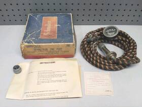 8888-cdga Schrader Vtg Spark Plug Tire Pump Gauging And Inflating Device With Pressure Gauge