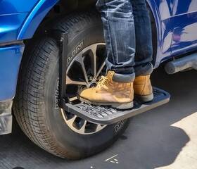 Sci179363too Scitoo 300 Lbs Max Tire Steps For Pickup Truck Suv Adjustable Mounted Auto Step