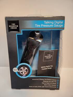 Sharper Image 021276402657 Digital Tire Air Pressure Gauge Lcd Display New Open Box