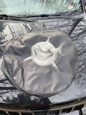 Sparecover 636941244731 Blak Series - 31-in Great White Shark Hd Luxury Vinyl Tire Cover