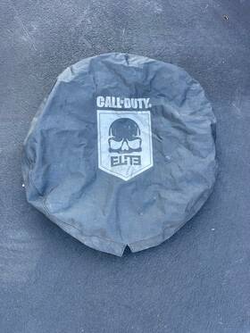 Br-cod-silver-31-blktrm Sparecover 33 Inch Call Of Duty Jetblak Vinyl Tire Cover