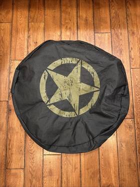 Br-star-32-green Sparecover Brawny Series - 32 Inch Freedom Editio Commando Green Star Tire Cover
