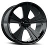 V327-20165gbms50 Vision Missile Black Milled Spoke Wheel Muscle Car 886821207992