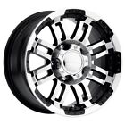 V375gbm17851855551397178.5 Vision Ram Black Machined Rims Lug Set Of Wheels