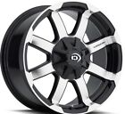 V413gbm1885054551143555127188.5 Vision Black Machined Rims Lug Wheels Inch