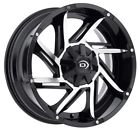 V422gbm179-128170179 Vision Black Machined Ford Rims Lug Set Of Wheels