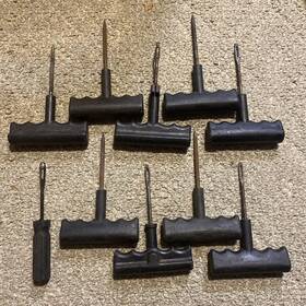 Victor 077231701068 Tubeless Tire Repair Kit T Handle Rasp Insert Tools Plugs Lot