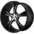 Vn80521012738 Boulevard American Racing Vintage 20x10 5x4.5 5x114.3 Wheels Rims Black 38 Offset Alloy 5 Spoke