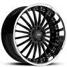 Xoxo045-2 Xo Staggered Wheels New York Gloss Black With Ss Lip
