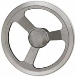 Jergens 3 Spoke Offset Handwheel, 8" Diameter 2" Hub, Unfinished Aluminum Alloy. Fixed Price $36.29.
