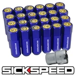 Sickspeed Pc BLUE/24K Gold Capped 60MM Locking Lug Nuts For Wheels 14X1.5 L38. Fixed Price $88.70.