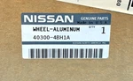 Genuine Nissan Oem 40300-4BH1A Rogue 2014-2017 Aluminum Alloy Wheel. Fixed Price $262.46.