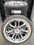 22" New Platinum Escalade Factory Chrome Wheels 285-45-22 With Vogue Tires 5358. Fixed Price $3739.99.