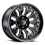 4 New 20X10 Vision 362 Armor Black Milled 6X139.7 6X5.5 ET-25 Wheels Rims. Fixed Price $803.98.