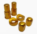 Billet Cnc Gold Rim Lock Nut Valve Stem Cap Kit Yamaha Kawasaki Suzuki Honda Ktm. Fixed Price $9.99.