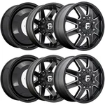 (SET-6) Fuel D538 Maverick Dually 20X8.25 8X210 122MM Black Milled Wheels Rims. Fixed Price $3064.00.