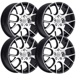 (SET-4) Drag DC15 17X7.5 5X4.5/5X114.3 Black Machine 40MM Wheels Rims Inch. Fixed Price $666.68.