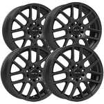 (4) Vision 426 Cross 14X5.5 5X100/5X4.5" +38MM Matte Black Wheels Rims 14" Inch. Fixed Price $440.96.