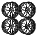 (SET-4) Curva CFF76 20X9 5X115 20MM Gloss Black Wheels Rims Inch. Fixed Price $1322.40.