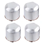 Set Of 4 Helo Chrome Push Thru 8 Lug Only Center Cap 5" Tall For HE791 Maxx. Fixed Price $117.80.