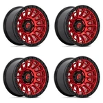 Set 20" Fuel D834 Cycle 20X9 6X135 1MM Wheels Candy Red Black Ring Truck Rims. Fixed Price $2172.00.
