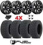 Fuel Assault Gloss Black Milled Wheel Tire Package 12.50 20 F-250 F-350 D576. Fixed Price $2695.00.