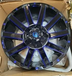 New 20X10 D644 Fuel Contra Gloss Black & Blue Wheel 8X170 (-18MM) 125. 12MM. Fixed Price $373.99.