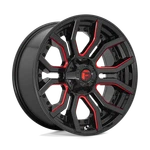 20X10 Fuel Wheels D712 Rage Gloss Black Red Tinted Clear Rims 5X127 ET-18 (1PC). Fixed Price $460.00.