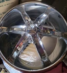 Cruiser Chrome Rims 20X9.5 Offset +25MM Bolt Circle 6X135/139.7. Fixed Price $899.00.