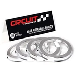Circuit Performance 73.1MM Od To 56.1MM Id Silver Aluminum Hub Centric Rings. Fixed Price $23.99.
