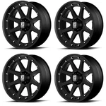 Set 4 XD798 Addict 17X9 5X5 Matte Black Wheels 17" -12MM Rims. Fixed Price $1372.00.