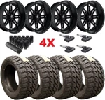 Fuel Hostage Black Wheel 33 12.50 22 Tire Package Mt. Fixed Price $2495.00.