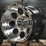 Scale 4X4 S52 16X10 6X5.5 6X139.7 -27 Offset Machine W/black 8 Hole Truck Wheels. Fixed Price $947.00.