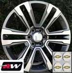 (4) 20X9" Denali Style Wheels Machined Gray Fits: 1999-2025 Chevy Tahoe. Fixed Price $1149.00.